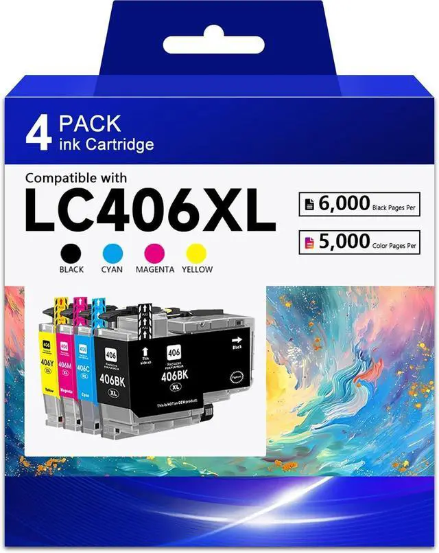 Main image of LC406 LC406XL Ink Cartridges Replacement for Brother MFC-J4335DW