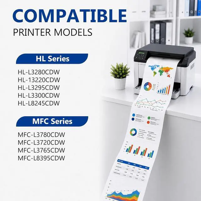 Alt view image 2 of 6 - TN229XL TN229 High Yield Toner Cartridges 4 Pack Replacement for Brother TN-229 TN 229XL TN 229 Toner for MFC-L3780CDW HL-L3280CDW MFC-L3720CDW HL-L3220CDW HL-L3300CDW MFC-L3780CDW Printer(BK/C/M/Y)