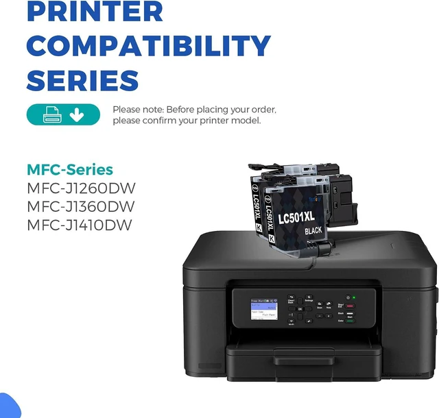 Alt view image 2 of 7 - LC501XL LC501BK Black Ink Cartridges for 501 501XL Ink