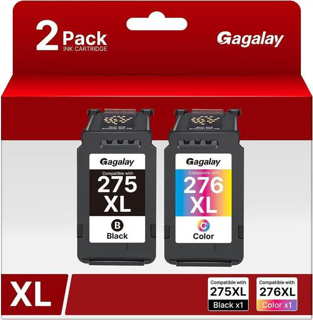 Main image of 275XL 276XL Combo Pack Ink Replacement for Canon 275 and 276 Ink cartridges for Canon PG-275 XL (Black Color 2 Pack) for TS3522 TR4720 TR4722 TS3520 TS3500 TR4700 TS3700 TS3720 TS3722 Printer