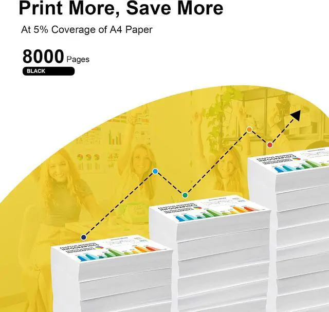 Alt view image 4 of 6 - Remanufactured T912XL Ink Cartridge Black T912XL T912 XL Compatible with Workforce Pro WF-C8190 WF-C8690 WF C8190 WF C8690 WFC8190 WFC8690 Printer (2 Pack)
