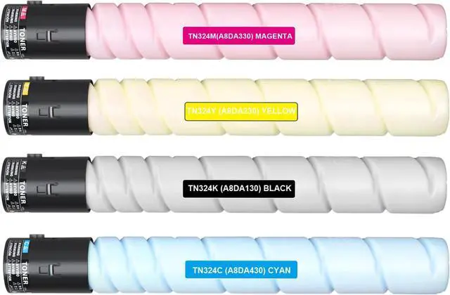 Alt view image 2 of 7 - 4PK TN324 TN-324 High Yield Toner Cartridge TN324K TN324C TN324M TN324Y