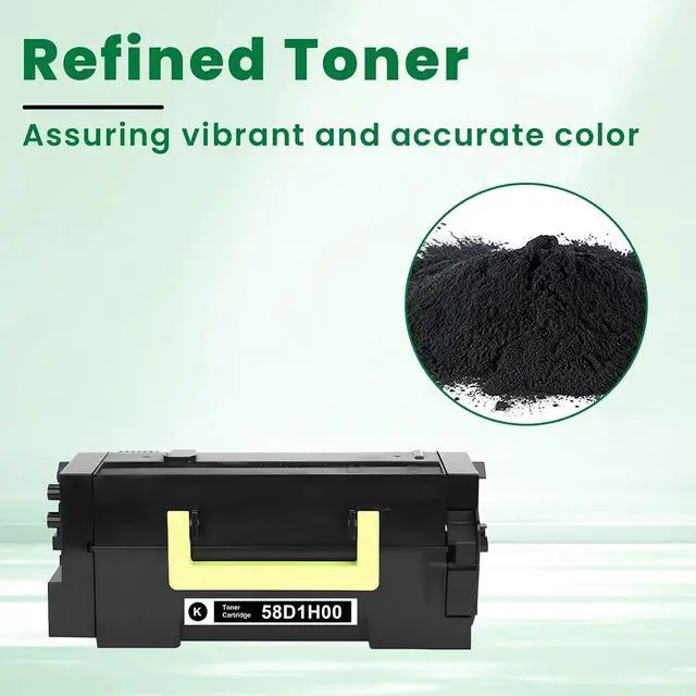 Alt view image 4 of 7 - Vylent 58D1H00 Black Toner Cartridge High Yield for MS725 MS821 1-Pack