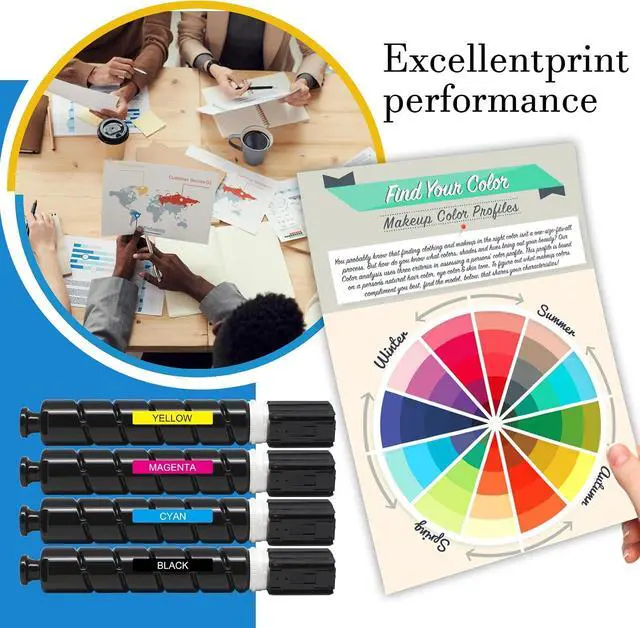 Alt view image 7 of 7 - High Yield GPR-61 GPR61 GPR 61 Toner Cartridge Compatible for ImageRUNNER Advance DX C5840i C5850i C5860i C5870i Series Printer 60,500-72,000 Pages Black Cyan Magenta Yellow