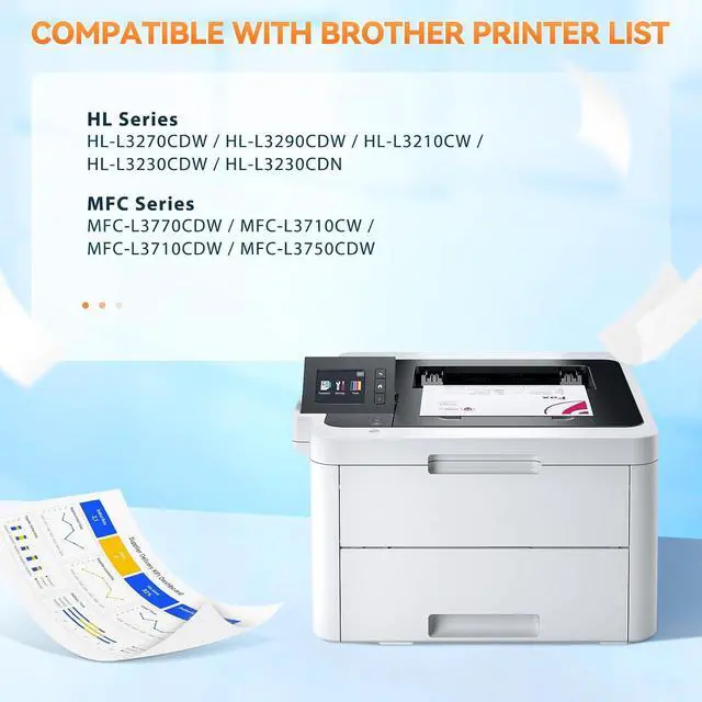 Alt view image 2 of 7 - 5 Pack TN-227 TN227 Toner Cartridges Compatible Brother TN 227 TN223