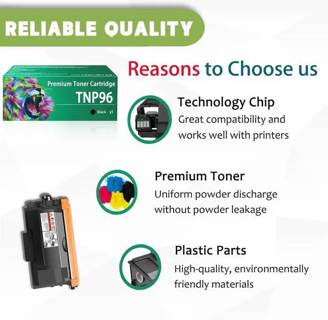 Alt view image 4 of 7 - TNP96 Toner Cartridge Compatible for Konica Minolta TNP96 TNP-96 Toner Cartridges Work for Konica Minolta Bizhub 4201i 4221i Printers