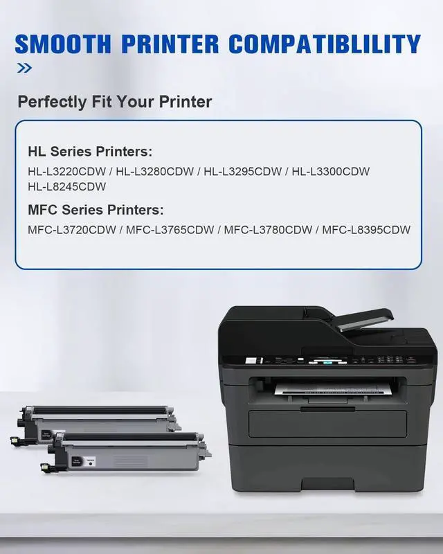 Alt view image 2 of 7 - Q-image TN229XL Compatible Toner Cartridge Replacement for TN229 XL TN-229XL Toner Cartridge Work for HL-L3220CW HL-L3280CDW HL-L3295CDW HL-L3300CDW MFC-L3720CDW HL-L8245CDW(Black,2 Pack)