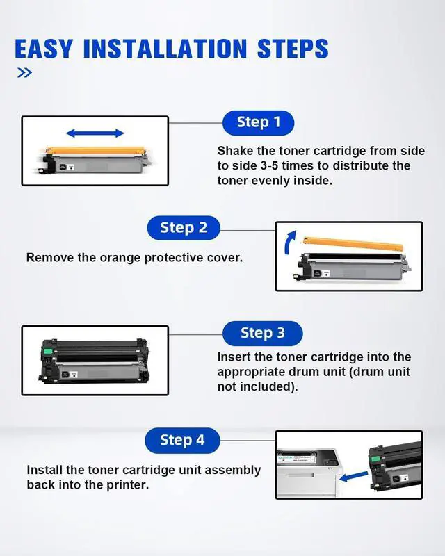 Alt view image 5 of 7 - Q-image TN229XL Compatible Toner Cartridge Replacement for TN229 XL TN-229XL Toner Cartridge Work for HL-L3220CW HL-L3280CDW HL-L3295CDW HL-L3300CDW MFC-L3720CDW HL-L8245CDW(Black,2 Pack)