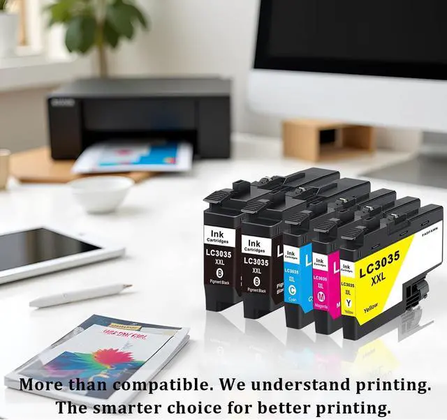 Alt view image 7 of 7 - LC3035XXL LC3035 BK/C/M/Y Ink Cartridges Super High Yield (5-Pack) - Replacement for Brother LC3033 LC3035 Ink Cartridges Work with MFC-J995DW MFC-J815DW MFC-J805DW MFC-J995DW XL MFC-J805DW XL Printer