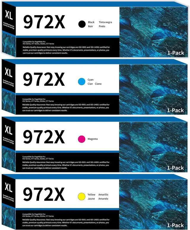 Main image of 972X Ink Cartridges Combo Pack High-Yield Replacement for HP 972A 972 X