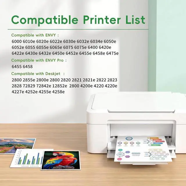 Alt view image 2 of 7 - 67XL Ink Cartridges Combo Pack Replacement for HP 67XL 67 Ink Cartridge Envy 6000 Series 6010 6020e 6022e 6030e 6032e 6050e Compatible with Deskjet 2800 Series 2800e 2800 2821e (2PK, Black Color)