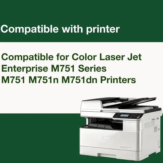 Alt view image 2 of 5 - 658A Toner Cartridge W2000A W2001A W2002A W2003A Replacement for HP 658A Toner Cartridge Compatible for Color LaserJet Enterprise M751 M751dn M751n Printers 4 Pack