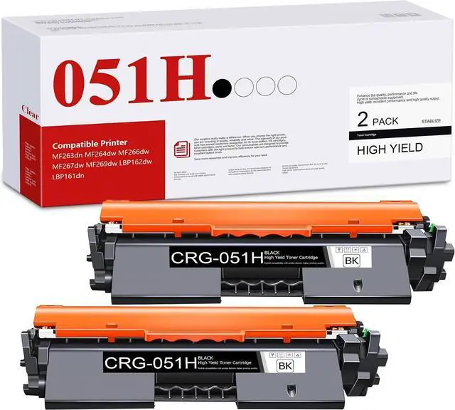 Main image of 051H High-Yield Black Toner Cartridge Replacement for Canon 051H Toner Cartridges for imageCLASS MF264dw, MF267dw, MF269dw, LBP162dw Printer(2-Pack)