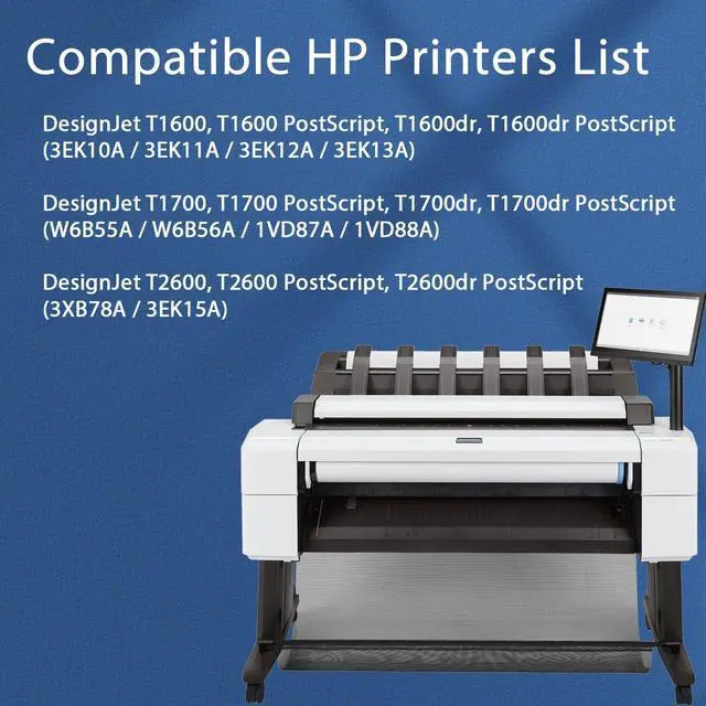 Alt view image 2 of 6 - 730 Ink Cartridge Matte Black (with New Chip) 300ml P2V65A P2V71A Replacement for HP 730 Ink Cartridge 730F 730XL for Designjet T1600 Designjet T1700 Designjet T2600 Printers, 2 Pack 730 MK Ink