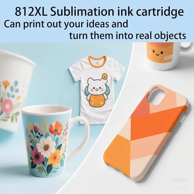 Alt view image 5 of 5 - Sublimation Refillable Ink Cartridges - Compatible with WF-7840 WF-7820 WF-7310 EC-C7000 - with Single-use Chip - Filled with Sublimation Ink