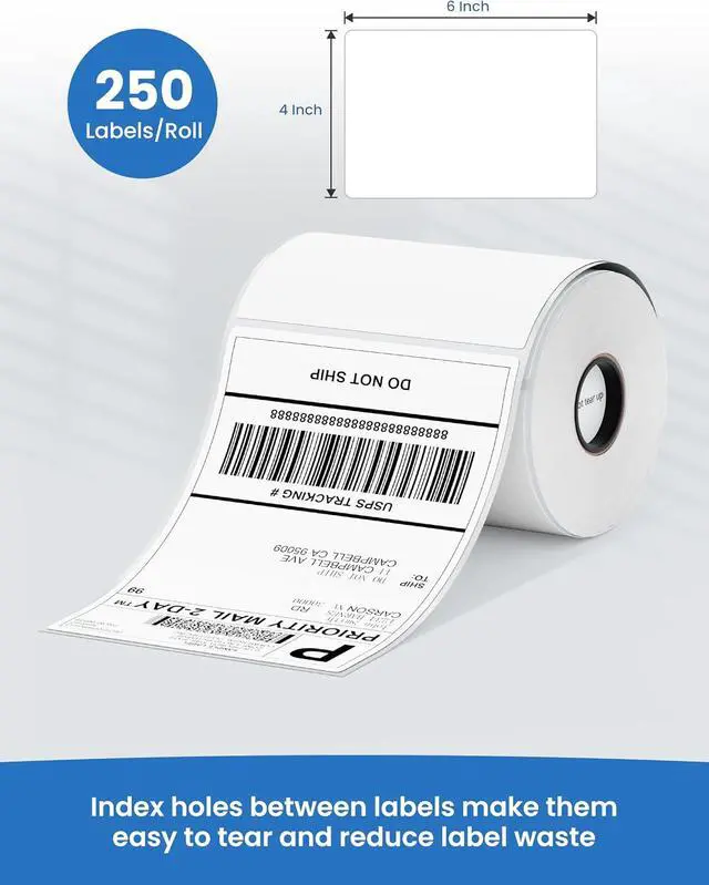Alt view image 3 of 3 - Phomemo D421R Bluetooth Thermal Label Printer with Screen for Paper Level Display - RFID Auto Size Detection 4x6 Thermal Printer with Segmented Code Screen with 250 Labels