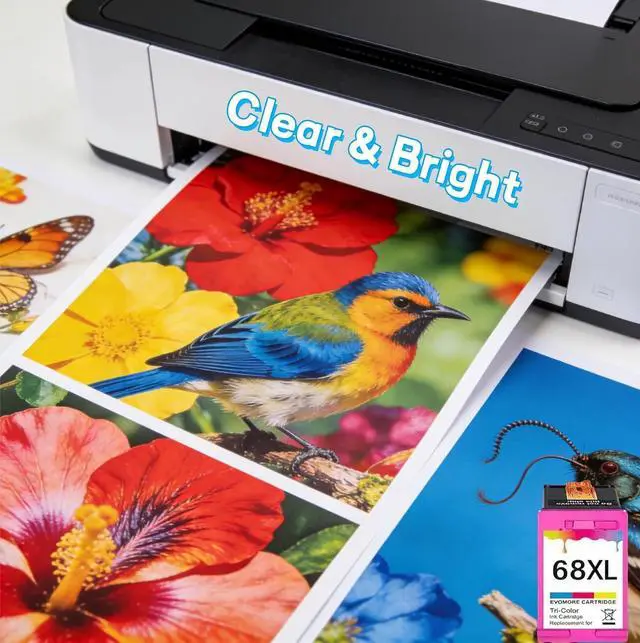 Alt view image 6 of 7 - 68XL Tri Color Ink Cartridge Replacement for HP HP+ Ink 68 Ink Works for Envy 6100e 6120e 6130e 6500e 6530e 6531e 6532e Series 68e Compatible with 6155e 6152e 6552e 6558e 6165e Printers(1 Tri-Color)