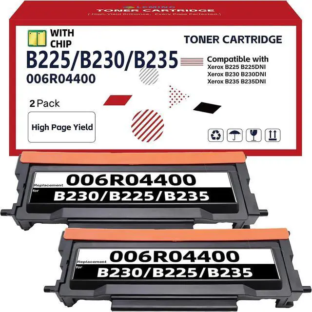 Main image of B230 B225 B235 Black Toner Cartridge 3,000 Pages with Chip Replacement for Xerox 006R04400 006R04401 Toner Cartridge with Xerox B225 B225DNI B230 B230DNI B235 B235DNI Printer (2-Pack)