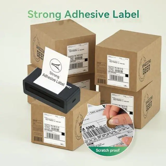 Alt view image 7 of 7 - iD880 Industrial Thermal Printer with 500 Sheets 4" × 6" Labels