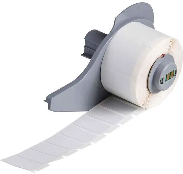 Main image of Brady M71-17-486 BradyBondz 1" Width x 0.5" Height Silver Color B-486 Ultra Aggressive Metalized Polyester Labels With Matte Finish For BMP71 Label Printer (500 Per Roll)