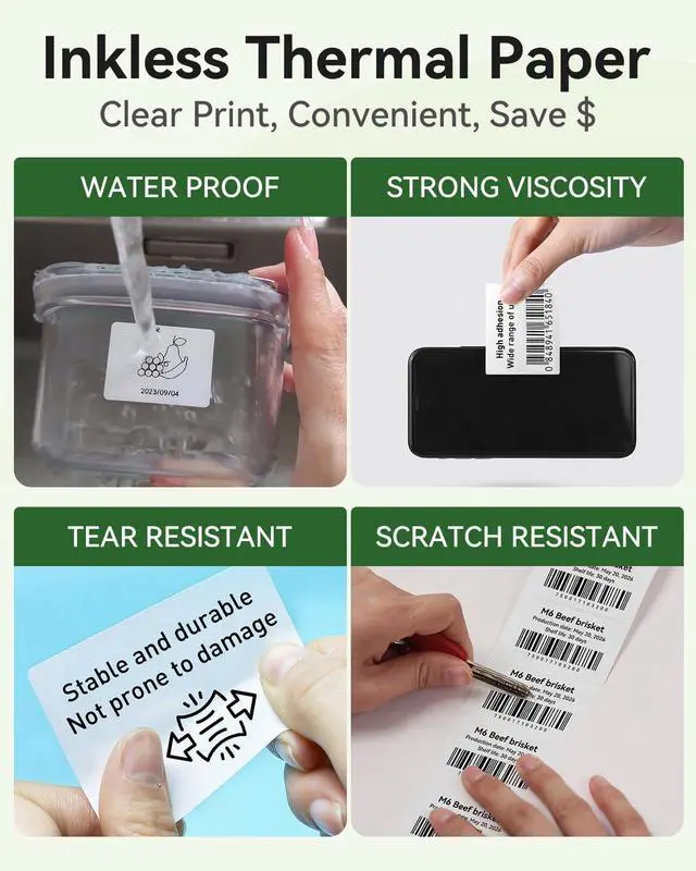 Alt view image 7 of 7 - iDPRT SP320 Desktop Label Maker with 1 Roll of 300 pcs Thermal Label (1.97×3.15), Bluetooth Thermal Shipping Label Printer for Parcel Shipping, Small Businesses, Offices, and Home, Sticker Printer