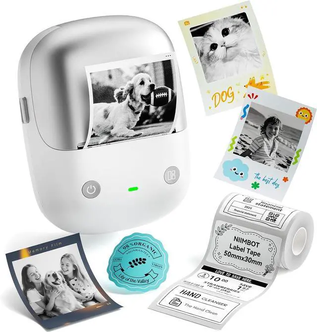 Main image of NIIMBOT B2 Pro Label Maker with Tape, Supports Photo Printing, Silver