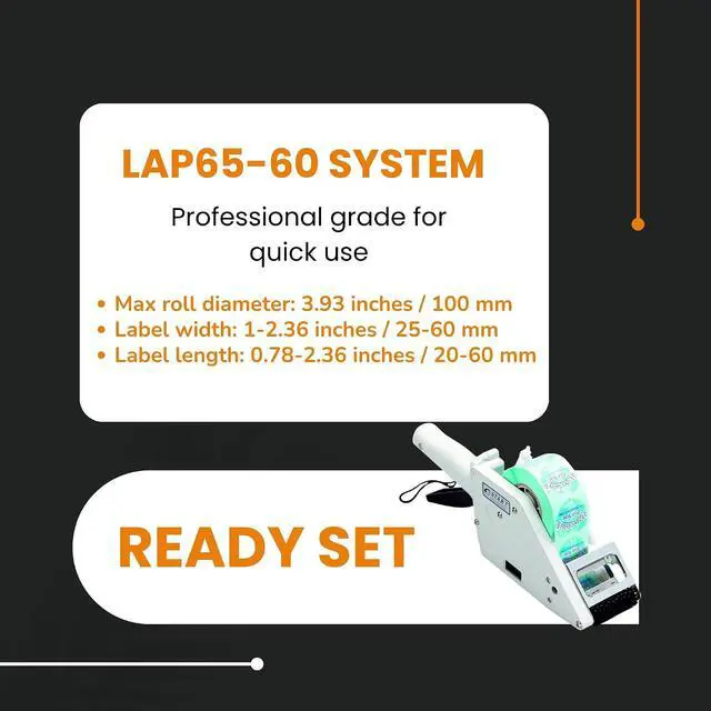Alt view image 5 of 7 - LAP65-60 - Label Dispenser - Manual Label Applicator - Handheld Die Cut Small Labels Tool - 1-2.36 Inch - Narrow Width