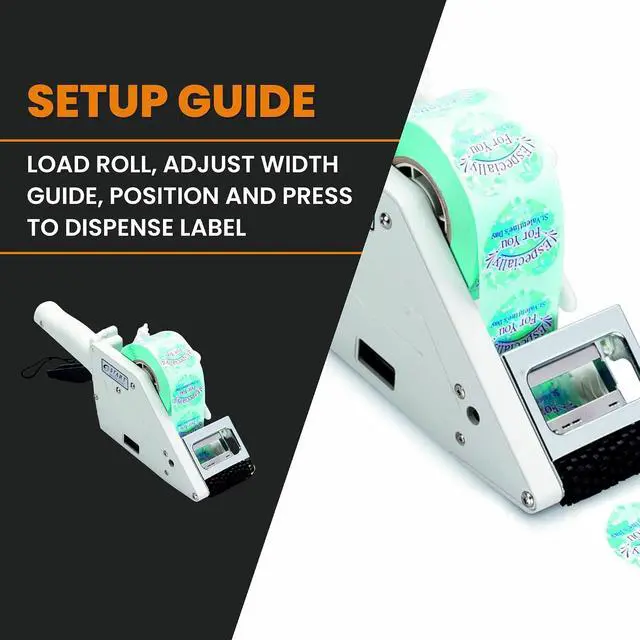Alt view image 7 of 7 - LAP65-60 - Label Dispenser - Manual Label Applicator - Handheld Die Cut Small Labels Tool - 1-2.36 Inch - Narrow Width