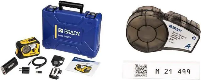 Main image of Brady M211 Portable Bluetooth Label Printer Kit (M211-KIT) and Brady Authentic Multi-Purpose Nylon Label