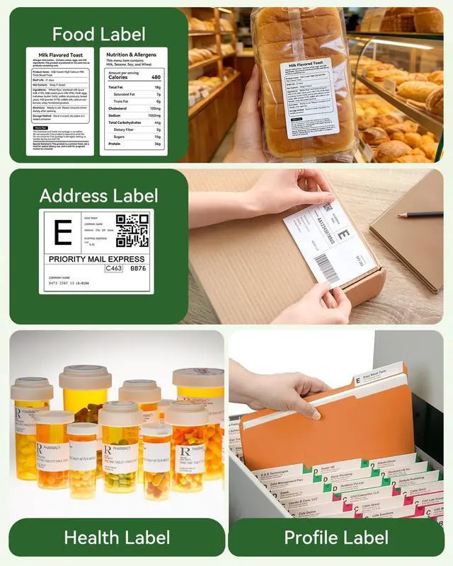 Alt view image 7 of 7 - iD880 Industrial Thermal Printer with 800Pcs 1.97" × 3.15" Labels