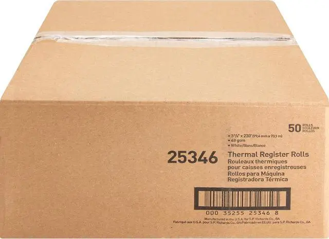 Alt view image 2 of 5 - Business Source Thermal Receipt Paper Rolls - Premium Quality 3 1/8" x 230 ft Thermal Paper with 7/16" Core - Crystal Clear Print Technology