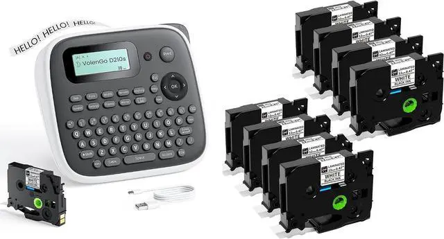 Main image of Label Maker Machine with 9 Tapes, D210s Label Makers Waterproof Labels, D210s Inkless Labelmaker for Name/Daycare/File-Labels, Teacher Gifts, School Office Supplies