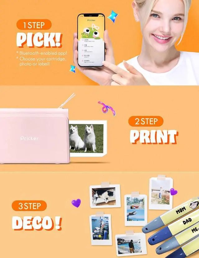 Alt view image 3 of 7 - Pricker+ Photo Sticker Printer