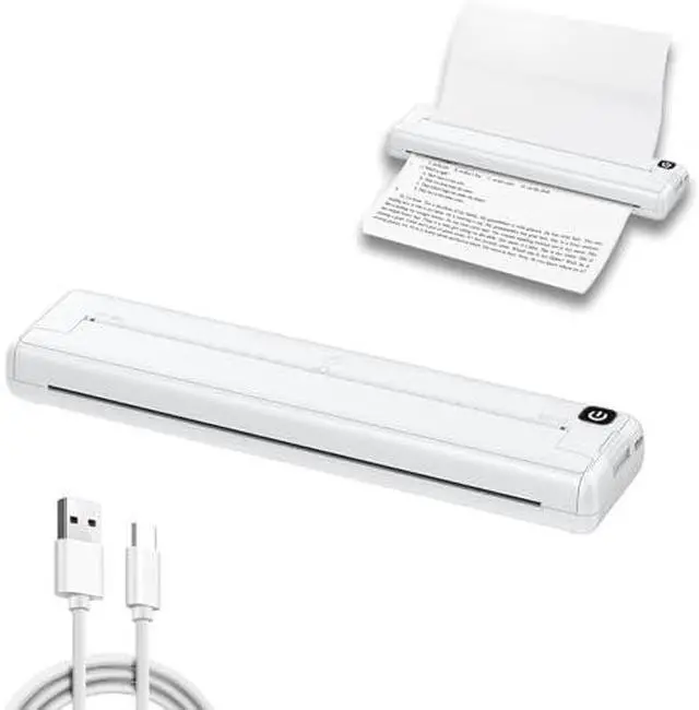 Main image of Dpofirs A4 Thermal Portable Bluetooth Monochrome Printer, Inkless, for Travel, Compatible with Android iOS