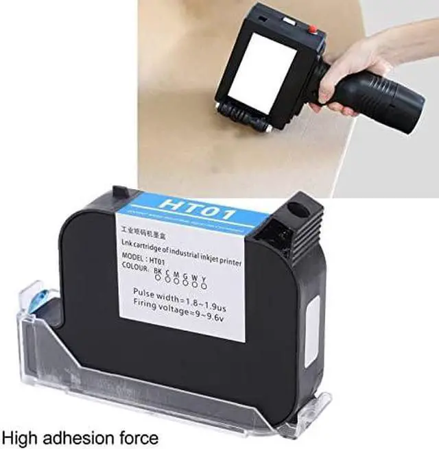 Main image of Handheld Printer Ink Cartridge, 42ml Quick Dry Inkjet Printer Cartridge Replacement for Handheld Inkjet Printer Coding Machine, Print 1200 Pages of A4 Paper (Red)