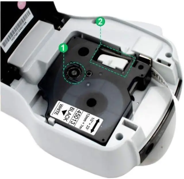 Alt view image 2 of 6 - Label Tape Cassette 10PK 6mm 43613 Black On White Compatible with LabelManager 160 5200 4200 Maker