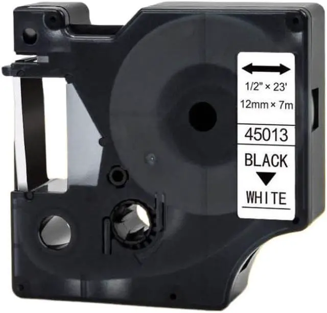 Alt view image 4 of 6 - Label Tape Cassette 10PK 6mm 43613 Black On White Compatible with LabelManager 160 5200 4200 Maker