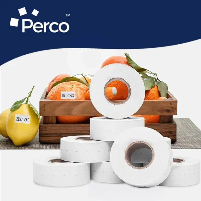 Alt view image 6 of 7 - Perco 1 Line White Labels - 32,000 Blank Price and Date Gun Labels for Perco Lite, X, Plus and Pro 1 Line Price and Date Guns- 32 Rolls, 4 Sleeves - Made in USA