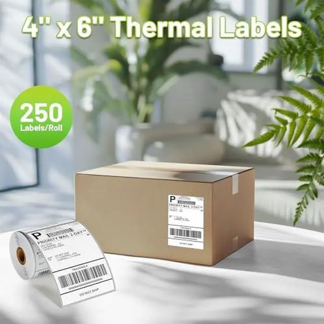 Alt view image 4 of 6 - D520 Shipping Label Printer 4x6 - Thermal Label Printer for Small Business&2500Pcs 4x6 Thermal Labels,Compatible with JADENS, ASprink, Phomemo, Rollo, Zebra and Other Thermal Printers