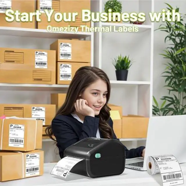 Alt view image 6 of 6 - D520 Shipping Label Printer 4x6 - Thermal Label Printer for Small Business&2500Pcs 4x6 Thermal Labels,Compatible with JADENS, ASprink, Phomemo, Rollo, Zebra and Other Thermal Printers
