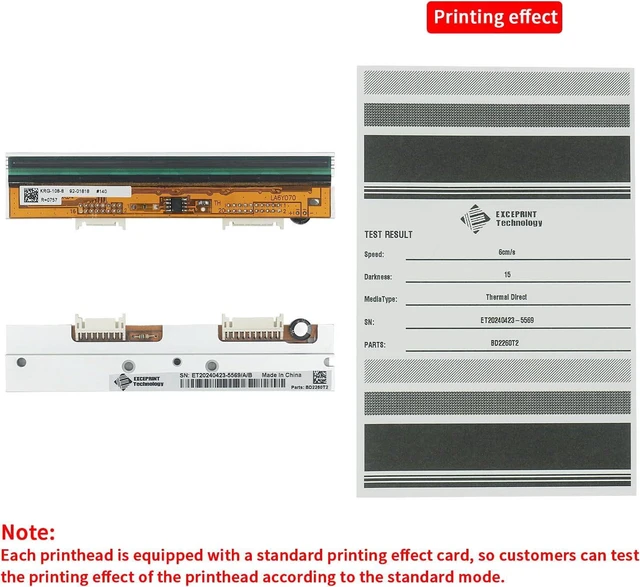 Alt view image 3 of 7 - eecee PHD20-2260-01 New Printhead for Datamax M-4210 Mark II Thermal Label Printer 203dpi - Spare Part/Replacement Printhead Compatible with M-4210 Printer