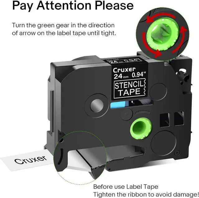 Alt view image 6 of 7 - Cruxer 5 Pack Replacement for P-Touch STe-151 ST151 ST-151 STe151 Electro-Chemical Etching Label Stencil Metal Tape 24mm 0.94 for Ptouch 1900 D600 D600VP E500 E550W H500LI P700 P750W P750WVP Makers