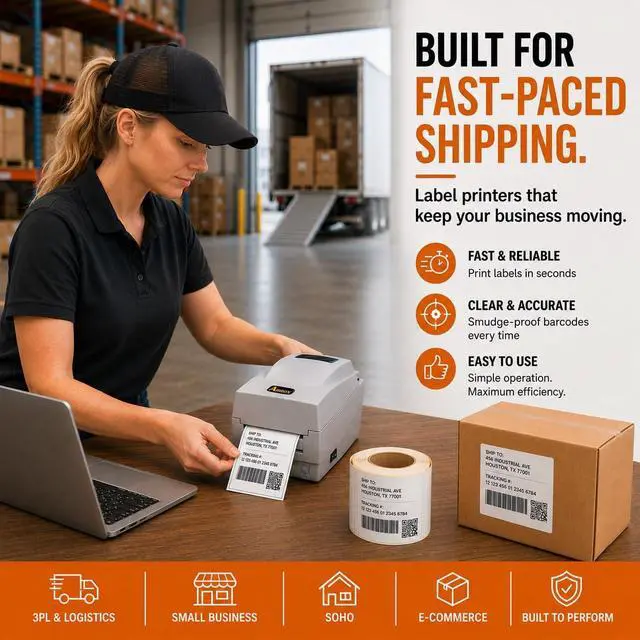 Alt view image 7 of 7 - ARGOX OS-214plus Pro 4x6 Thermal Transfer Shipping Label Printer