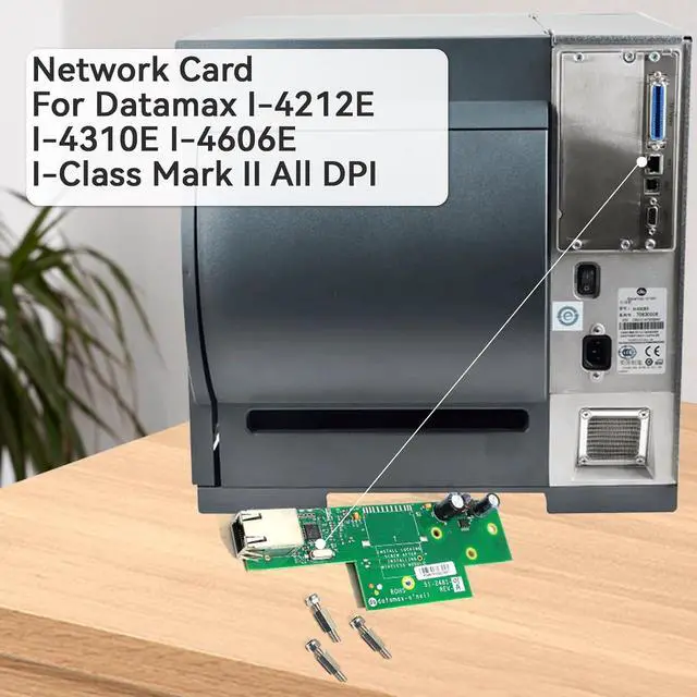 Alt view image 3 of 7 - OPT78-2887-01 Network Card for Datamax I-Class I-4212E, I-4310E, I-4606E MarkII Thermal Industrial Barcode Printer All DPI
