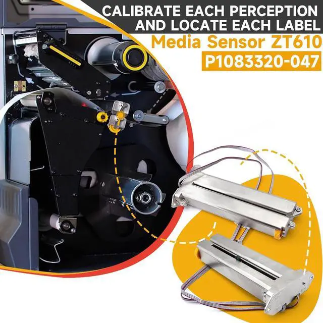 Alt view image 2 of 6 - P1083320-047 Kit Media Sensor for Zebra ZT610 ZT610R Thermal Printer 4-Inch Genuine