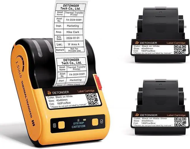 Main image of DT5150P Printer+2 Cartridges Bundle (1.6"×2.4" White+1.6"×2.4" Silver)