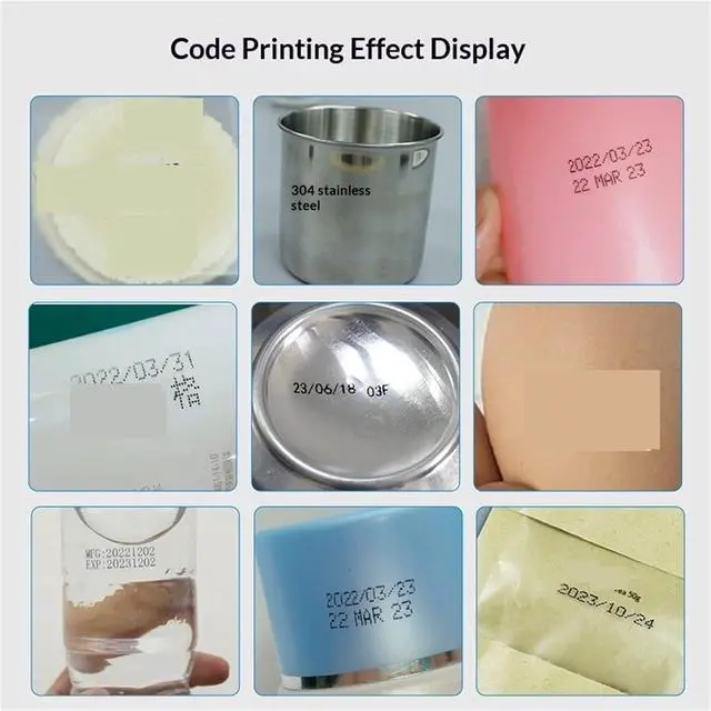 Alt view image 5 of 5 - Label Printer, Portable Label Inkjet Printer Date Text Pattern Coding Ink 25.4mm