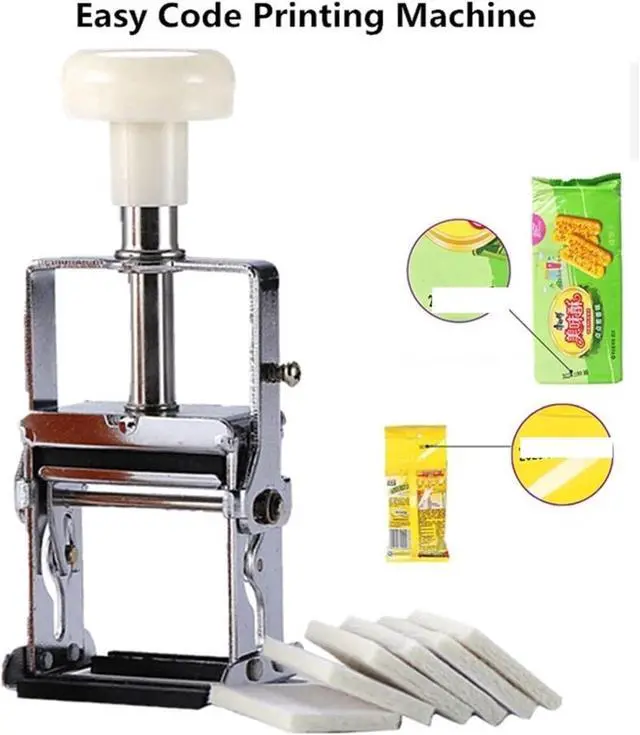 Alt view image 2 of 7 - Label Printer, Manual Adjustable Production Date Code Printing Machine On Polybag Plastic Bag Inkjet Printers for