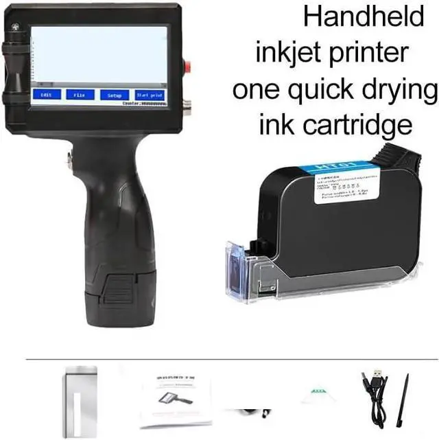 Alt view image 2 of 5 - Label Printer, Handheld Inkjet Printers Multiple Languages Portable Smart Labels Production Date Characters Code Quick Drying Ink