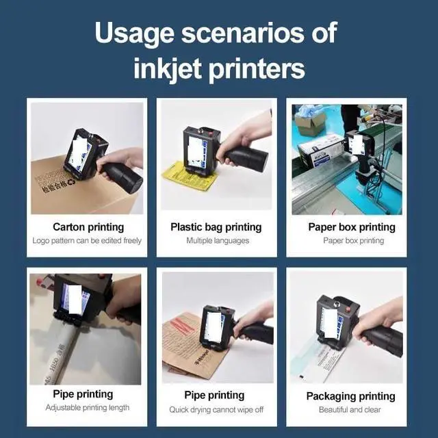 Alt view image 4 of 5 - Label Printer, Handheld Inkjet Printers Multiple Languages Portable Smart Labels Production Date Characters Code Quick Drying Ink